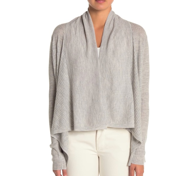 Vince Sweaters - NEW Vince Ribbed Open Front Wool Blend Cardigan